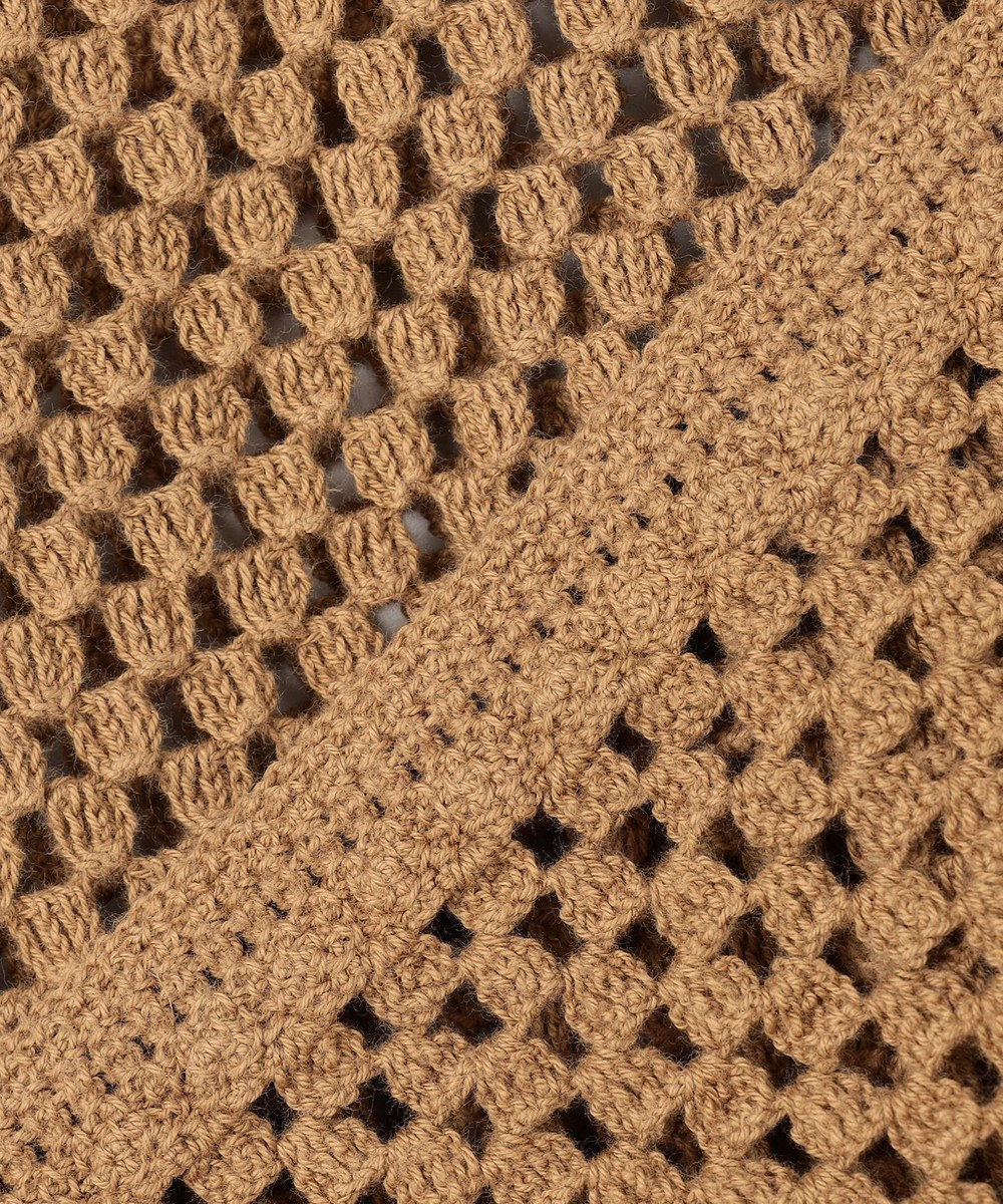 UNFILO クロシェレースニット ハーフスリーブ プルオーバー 