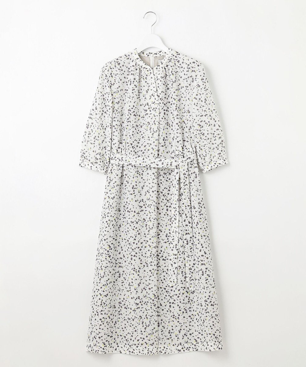 J.PRESS LADIES L 【洗える】スパンローンフラワープリント ワンピース 