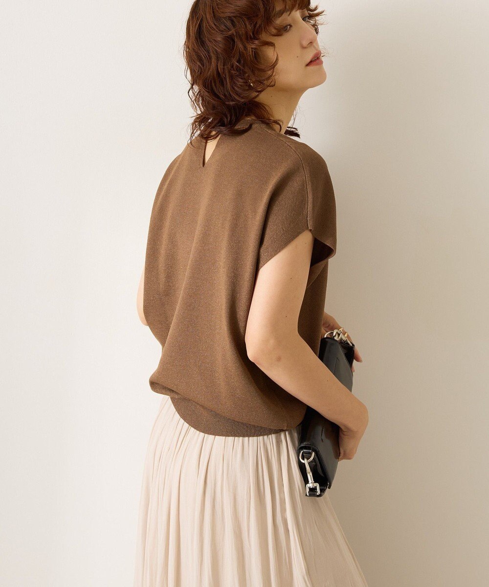 AMERICAN HOLIC 【接触冷感】ラメフレンチスリーブニットプルオーバー 