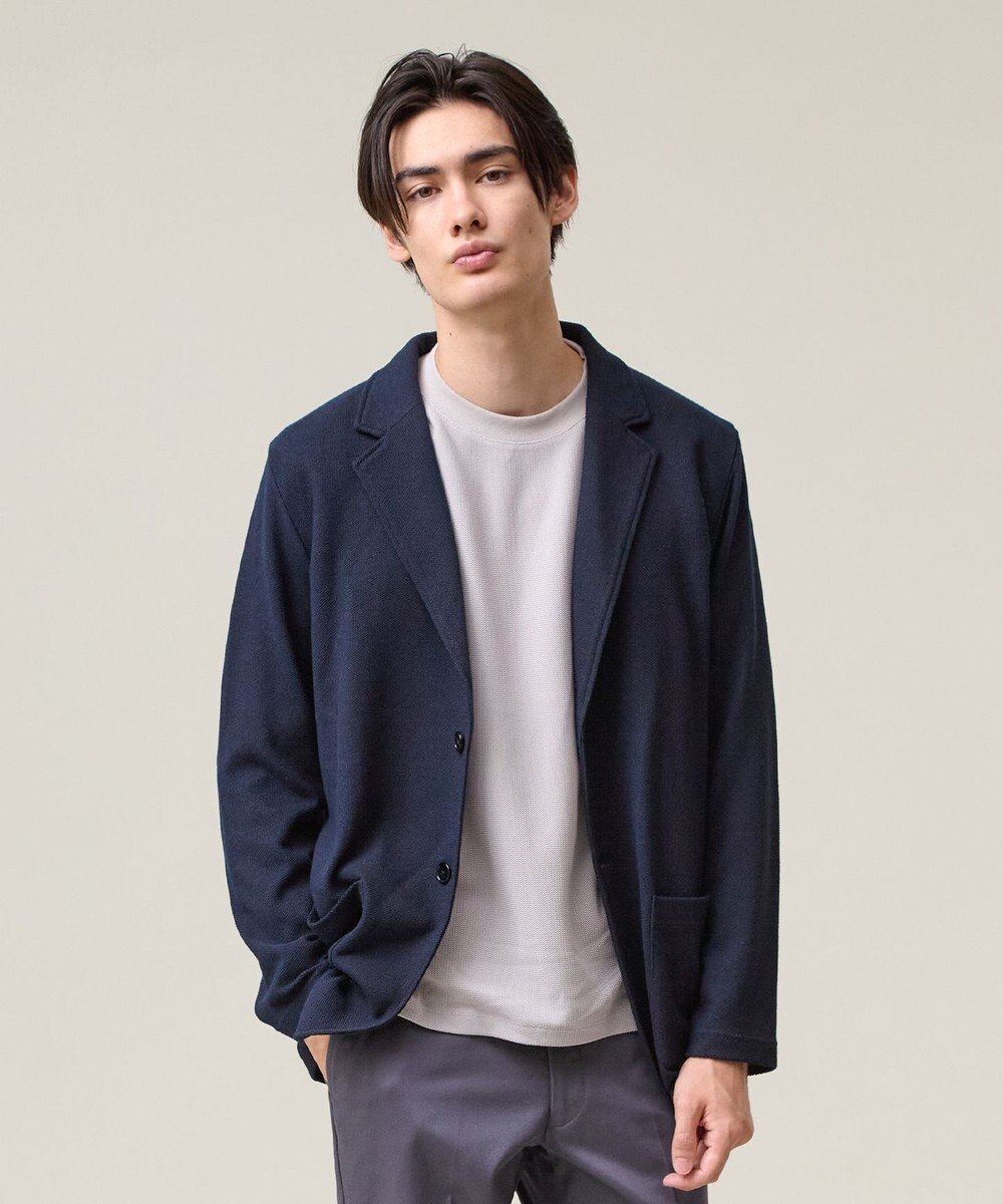 J.PRESS MEN 【KANEMASA JERSEY】ツイステッドスムース カットジャケット 