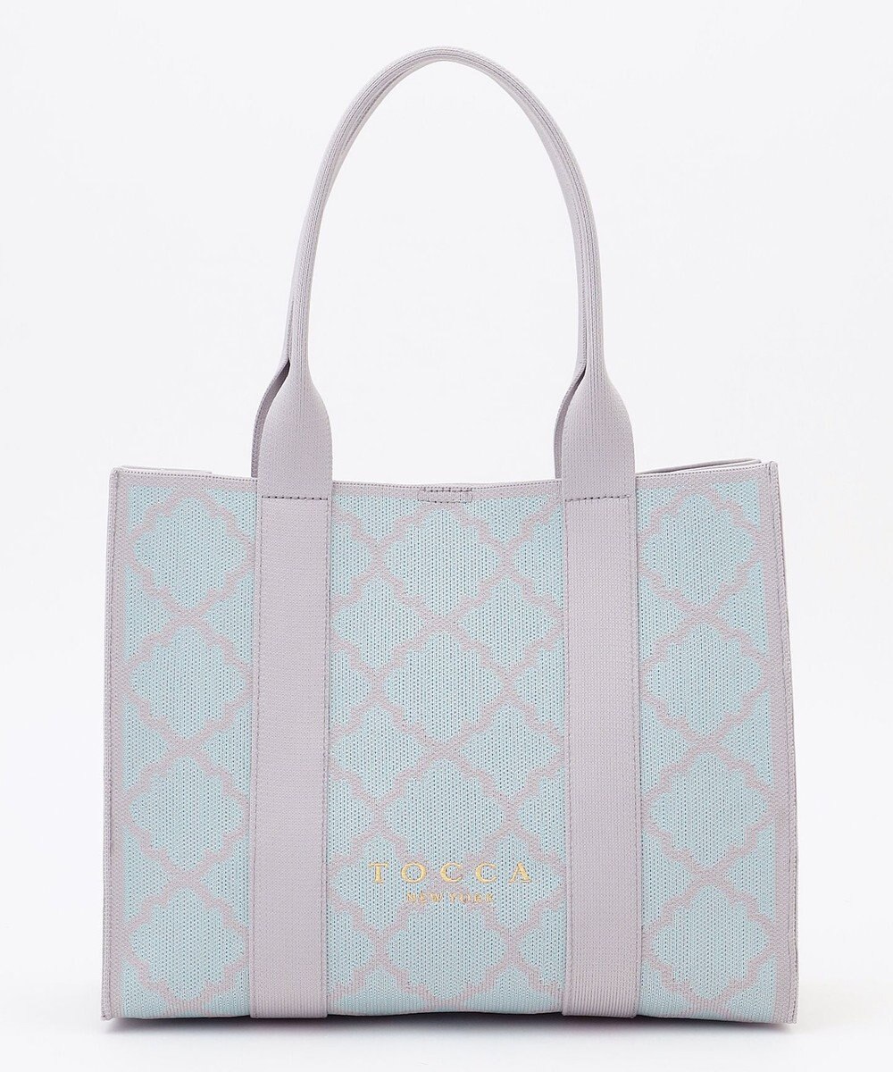 TOCCA 【大人百花掲載】【A4サイズ対応】CHECKER CLOVER KNITBAG ニットバッグ 