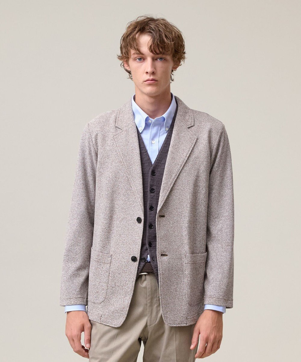 J.PRESS MEN 【KANEMASA JERSEY】ツイステッドスムース カットジャケット 