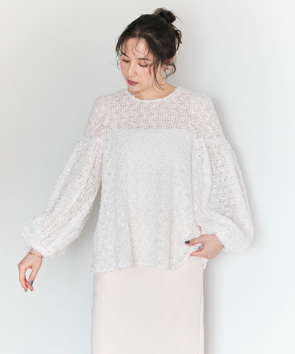 #Newans 【洗える】フィラッフィギャザースリーブブラウス 