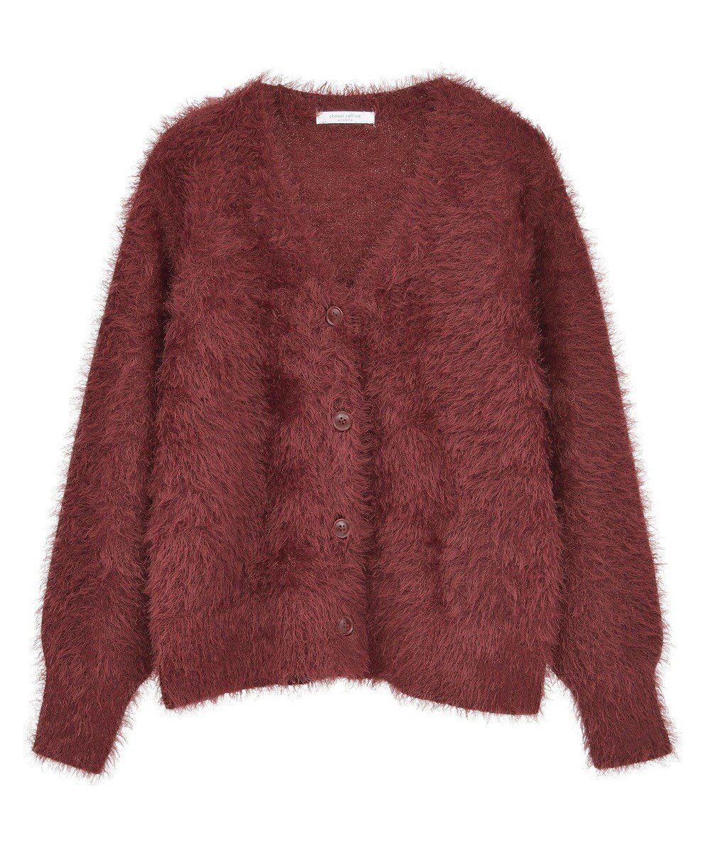 Green Parks シャギーＶネックカーディガン 