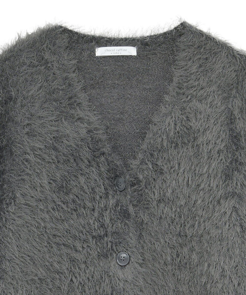 Green Parks シャギーＶネックカーディガン 