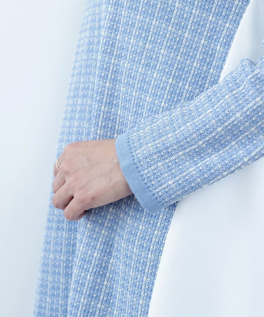 Tiaclasse 【洗える】ツイード2段フレアチュニックブラウス 