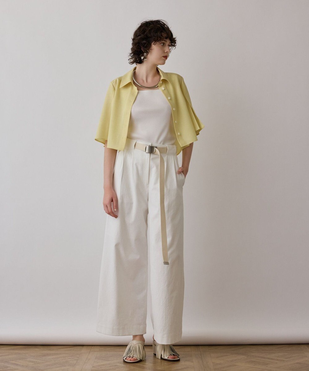 GRACE CONTINENTAL ストレッチワイドパンツ 