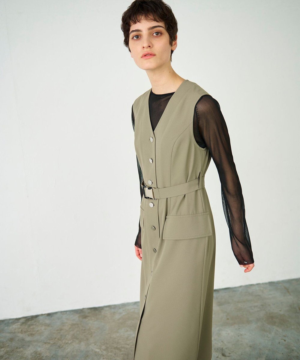 GRACE CONTINENTAL ベルト付ジャンパースカート 