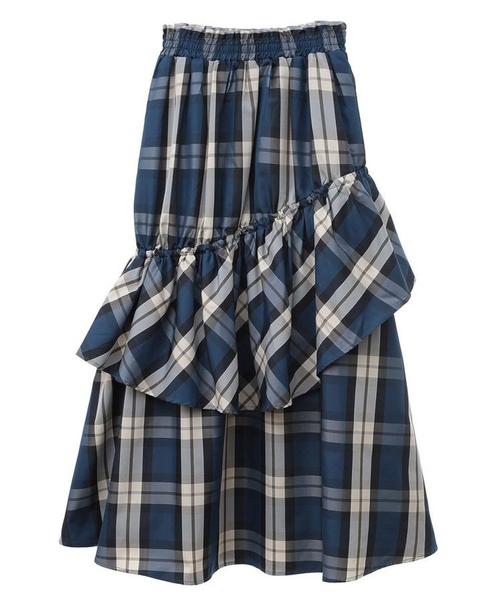 Green Parks ・ＳＵＧＡＲＳＰＯＯＮチェックドロストティアードスカー 