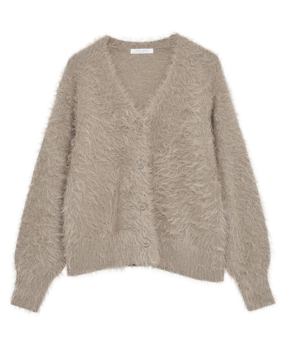 Green Parks シャギーＶネックカーディガン 