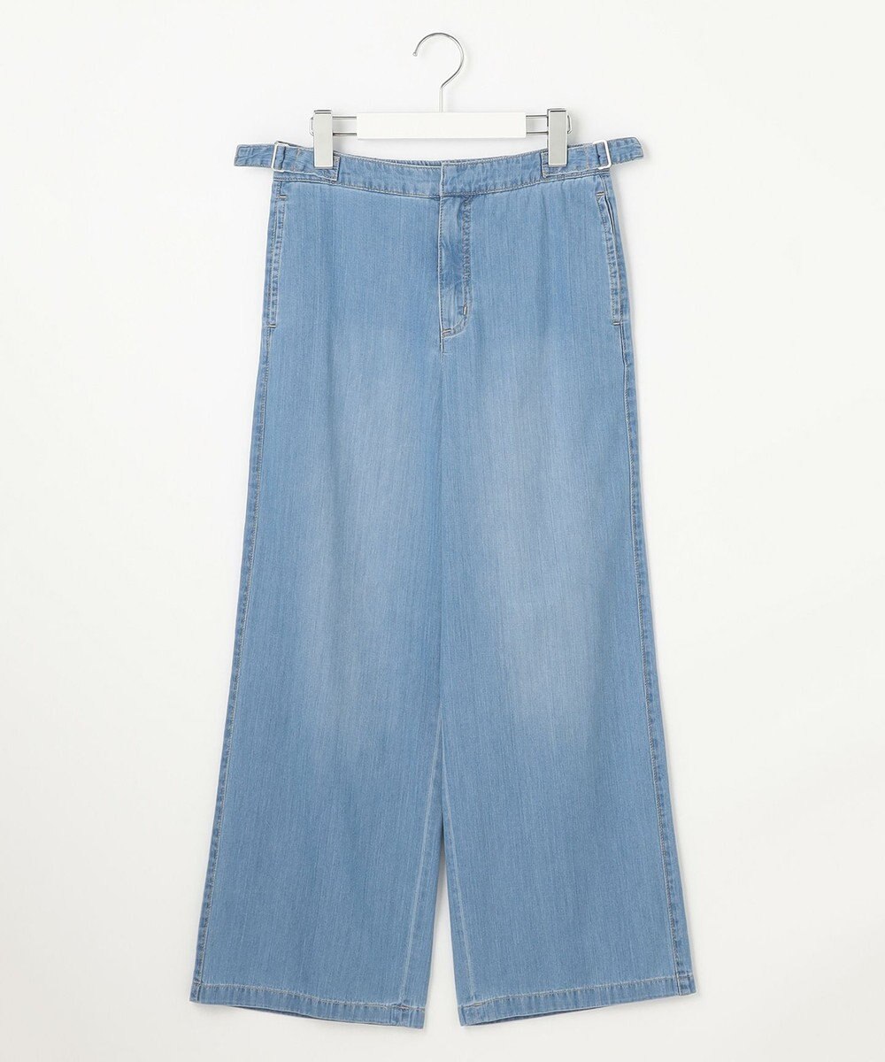 J.PRESS LADIES 【洗える】5ozバージラコンパクト デニム セミワイドパンツ 