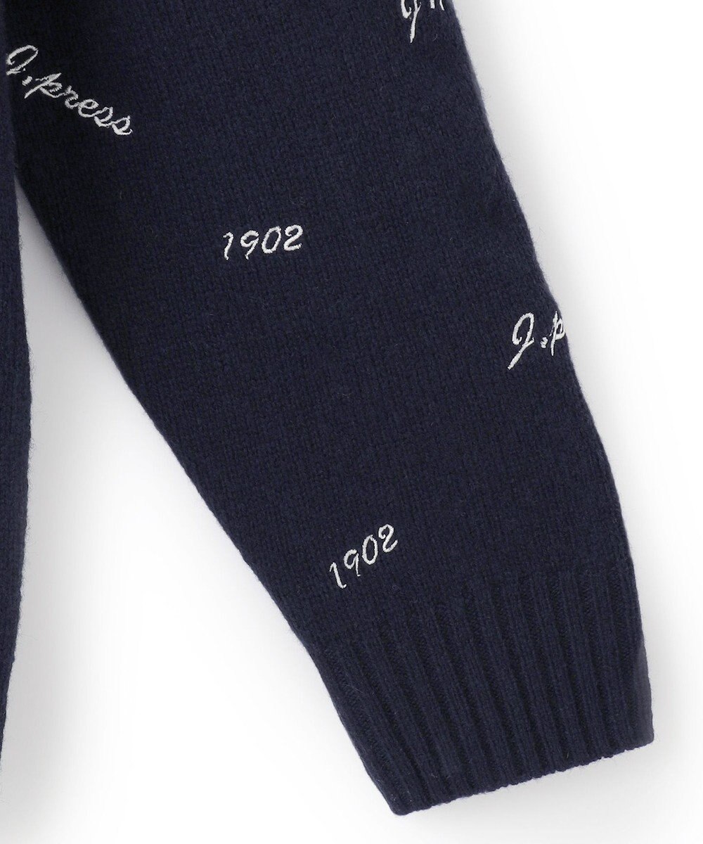 J.PRESS MEN エンブロイダリー クルーネックニット 