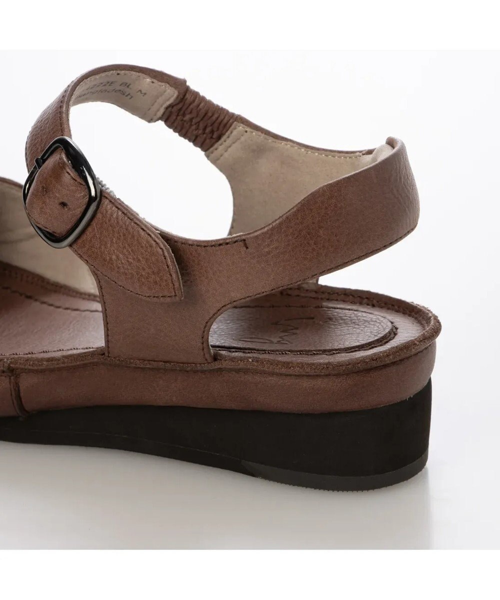 ing <ing>【WEB限定】【サスティナブル】ウエッジヒールレザーサンダル 