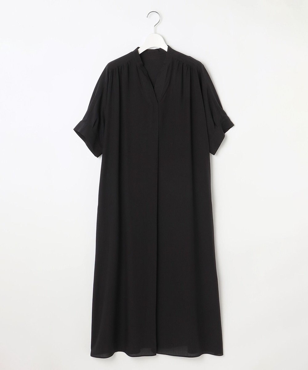 自由区 S 【接触冷感・UVケア・抗菌防臭・洗える】リヨセルポプリンシャツ ワンピース 