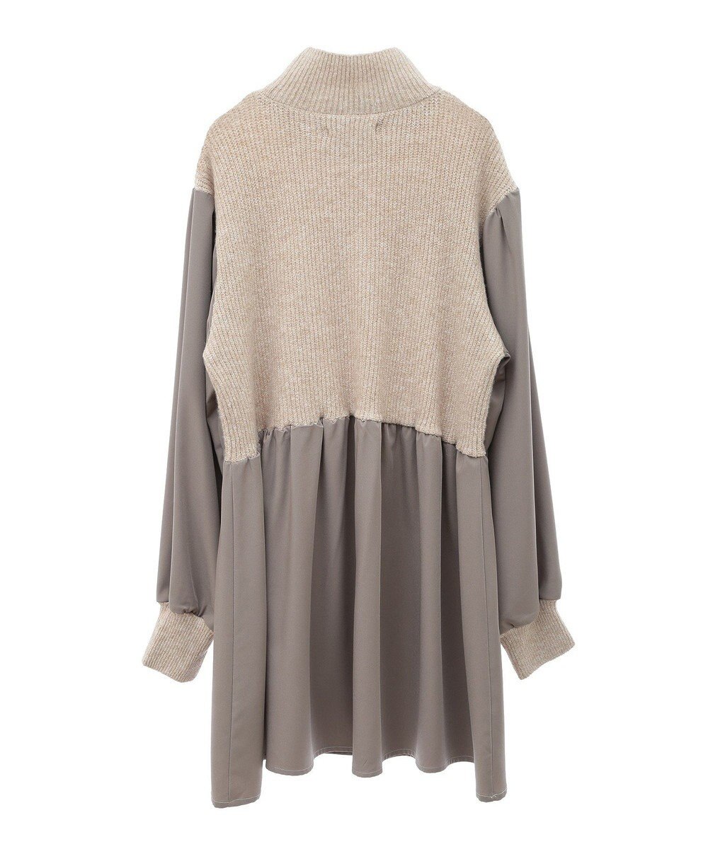 Green Parks ａ．布帛切り替えニットミニワンピース 