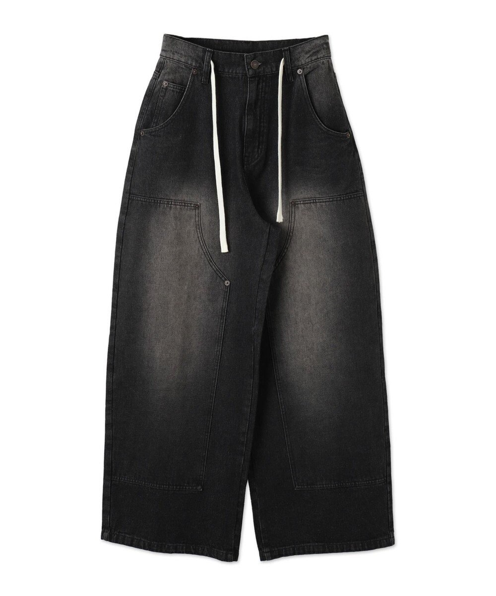 WEGO ヴィンテージウォッシュダブルニーバギーパンツ 