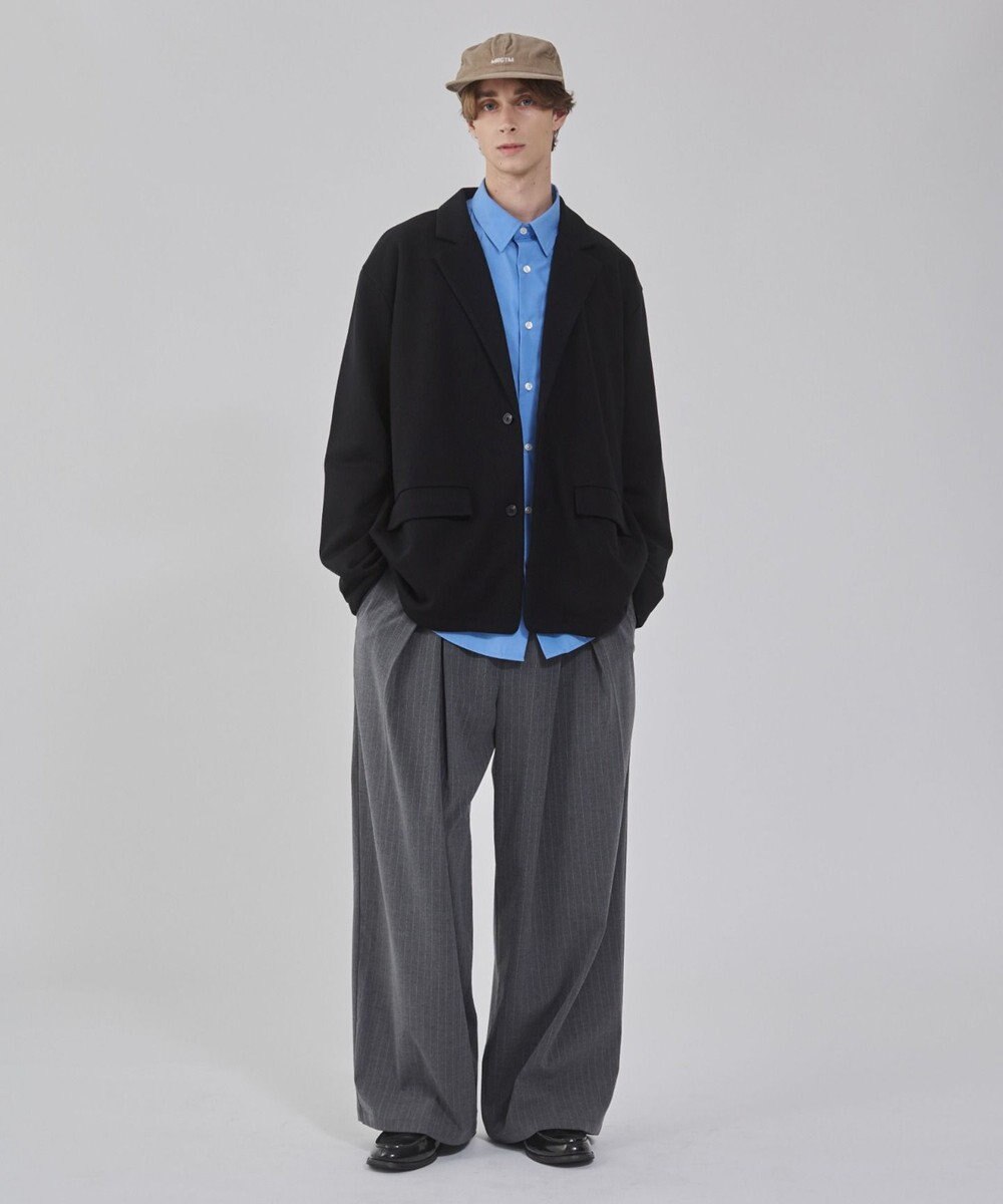 WEGO 【ユニセックス着用ITEM/MLサイズ展開】ボンディングスウェットテーラードジャケット 