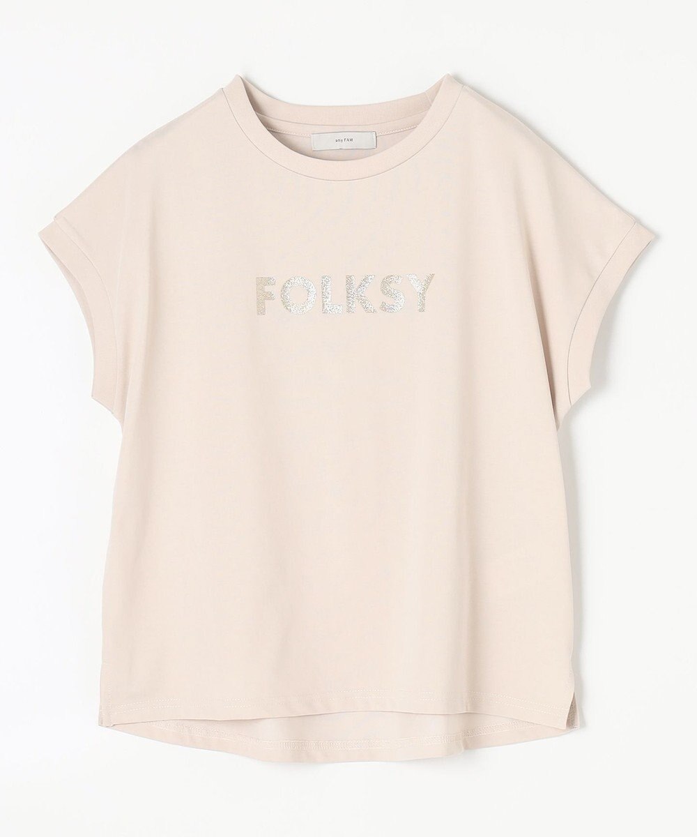 ANY グリッタープリントロゴＴシャツ 