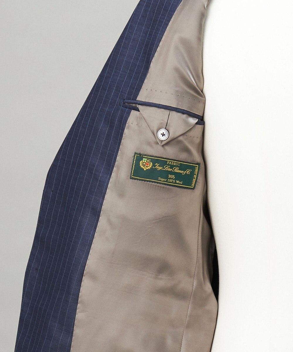GOTAIRIKU 【Loro Piana Fabric】365 通年 3ピーススーツ(ネイビーストライプ) 