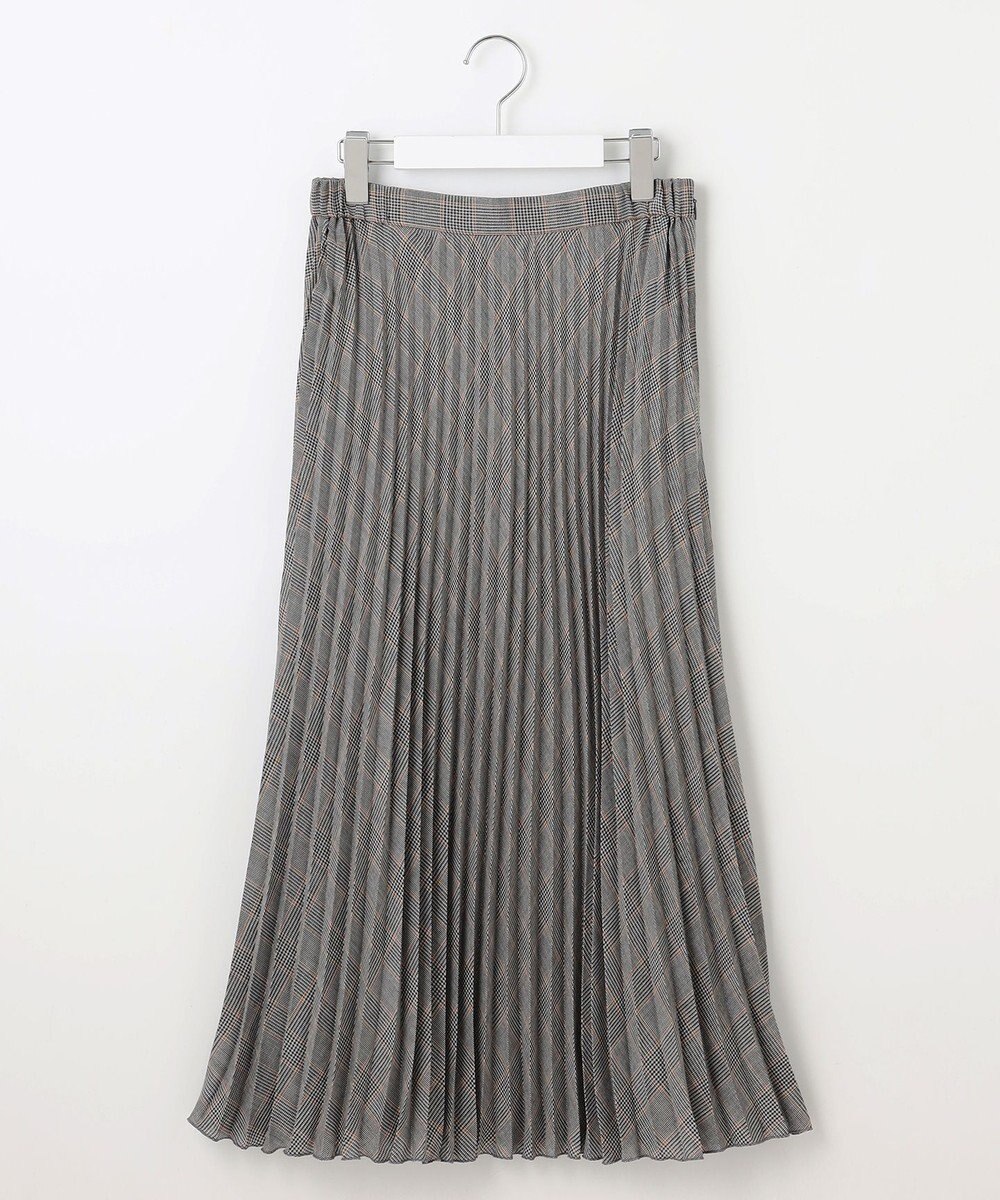 J.PRESS LADIES L 【洗える】テトロンレーヨンビエラ チェック プリーツ スカート 
