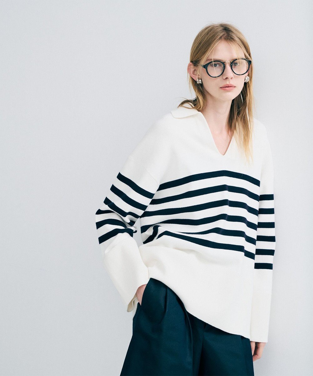 uncrave スウェットライクニット スキッパートップス 