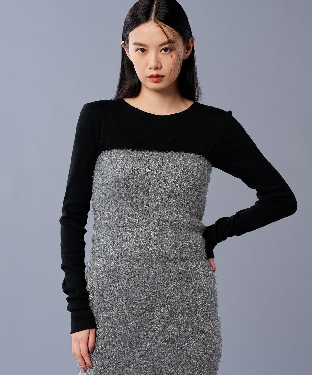 uncrave ラメ シャギー ニット バンドゥ（uncrave STANDARD） 