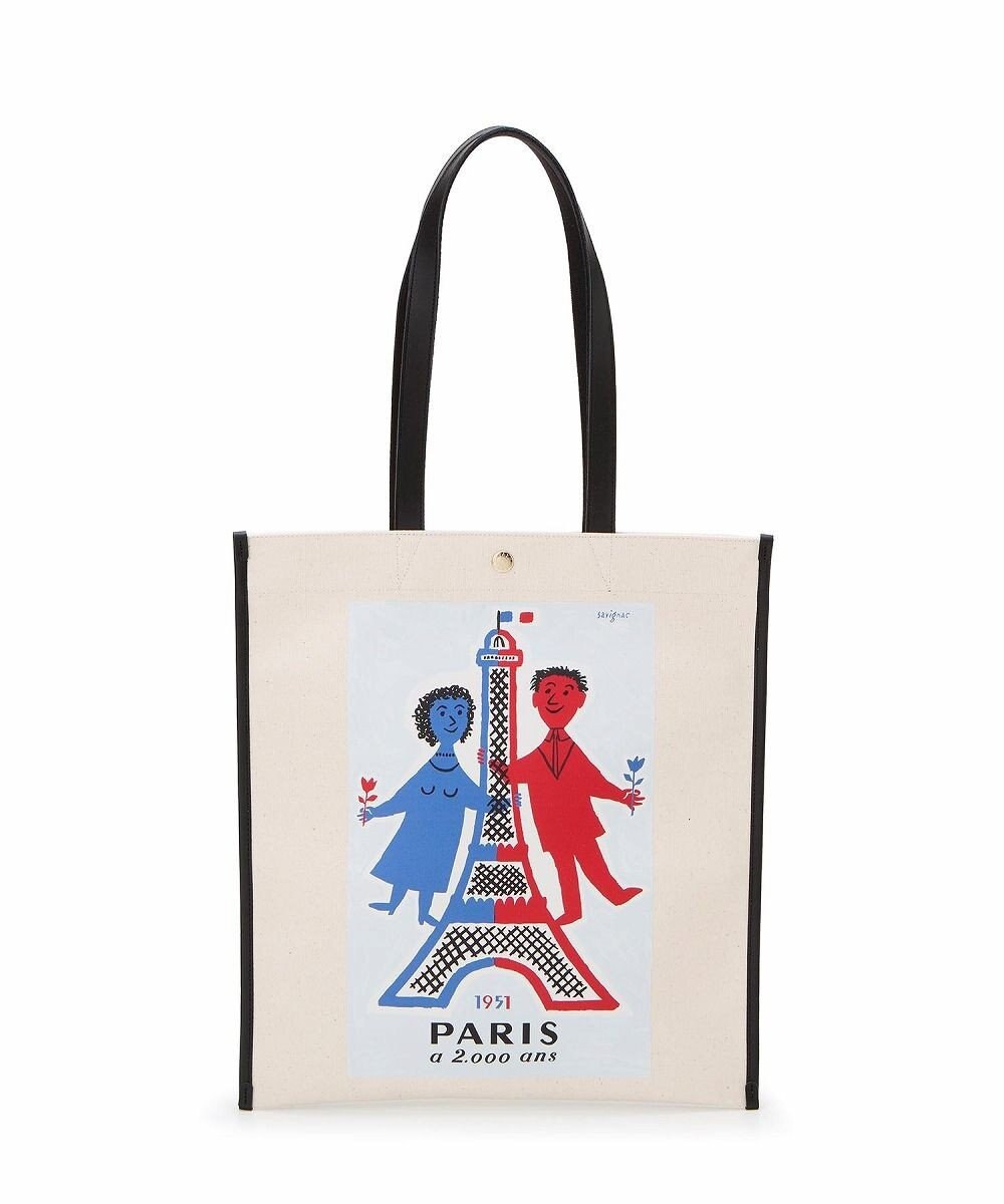 TOPKAPI 【Breath TOPKAPI】サヴィニャック × Breath TOPKAPI アート プリント フラット オーガニックキャンバス トート バッグ 