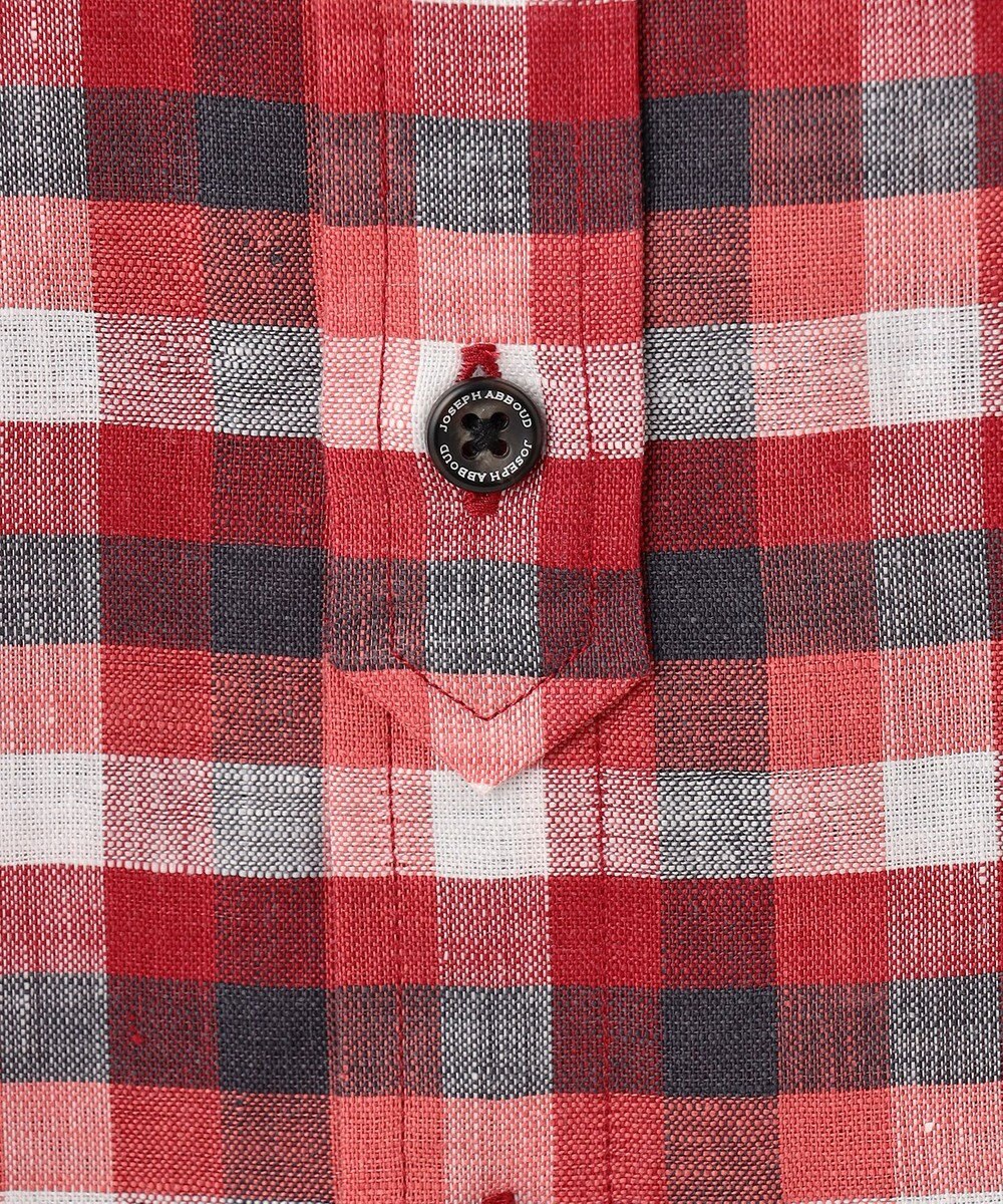 JOSEPH ABBOUD 【麻100％】リネンチェック シャツ 