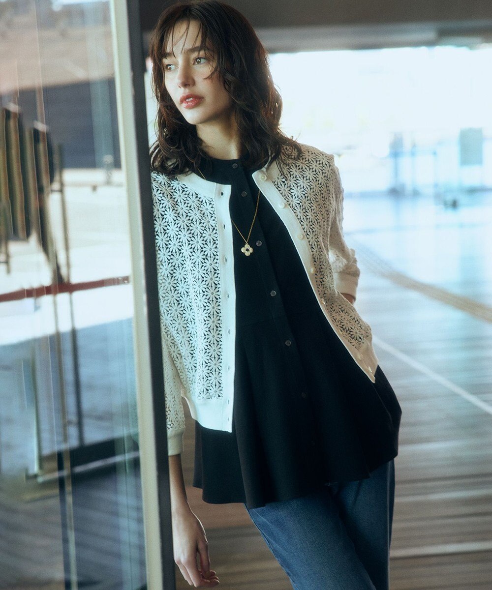 組曲 L ツイルジャージーペプラム カットソー 