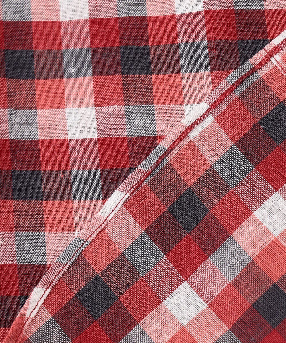 JOSEPH ABBOUD 【麻100％】リネンチェック シャツ 