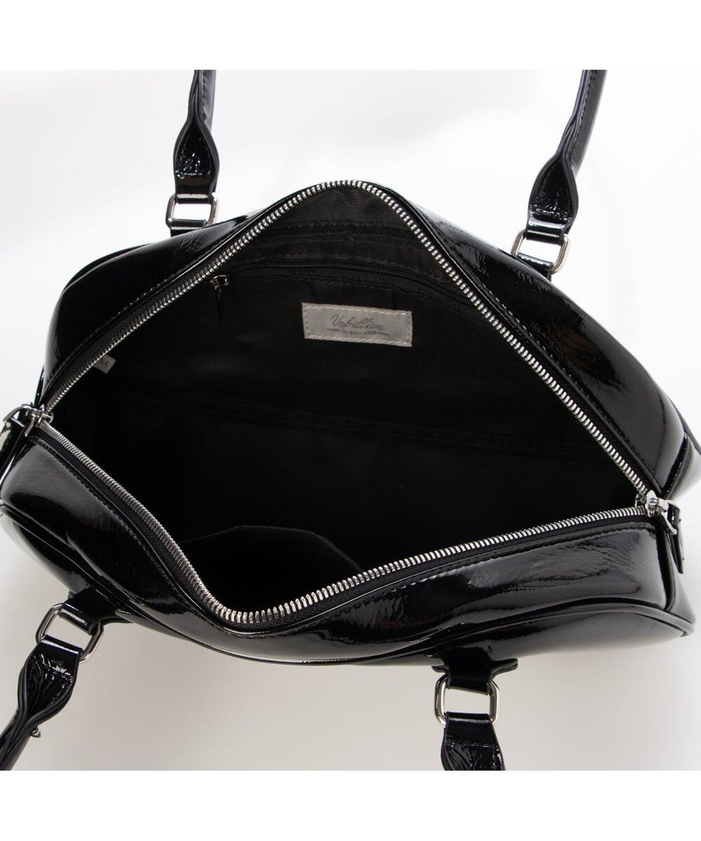 UNBILLION カシュカシュ cachecache / 横長エナメルボストン 