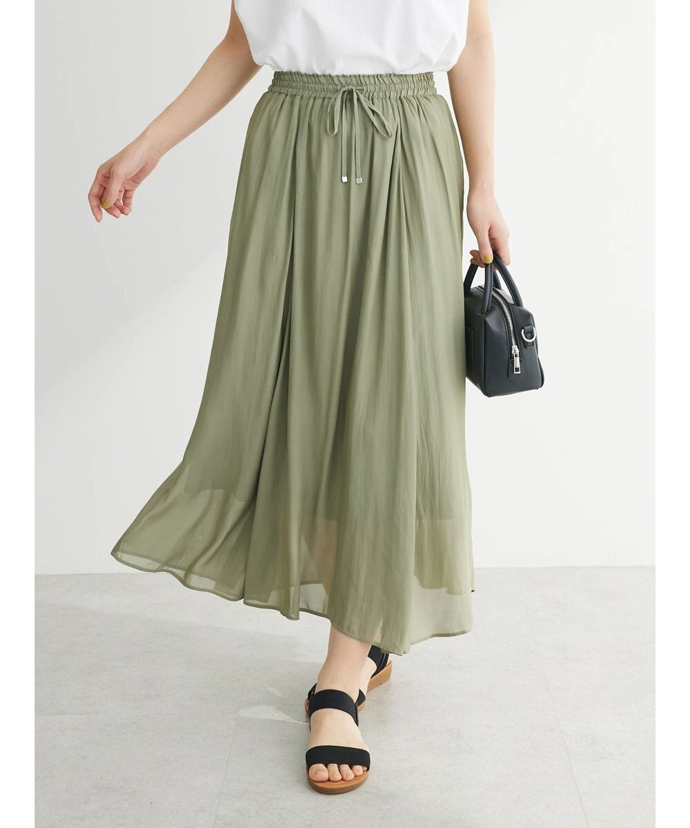 Green Parks サラフレギャザースカート 