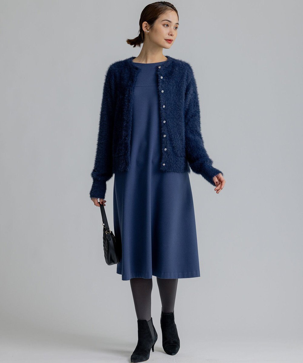 組曲 S 【前後着用可】2WAYナイロンファー ニット 