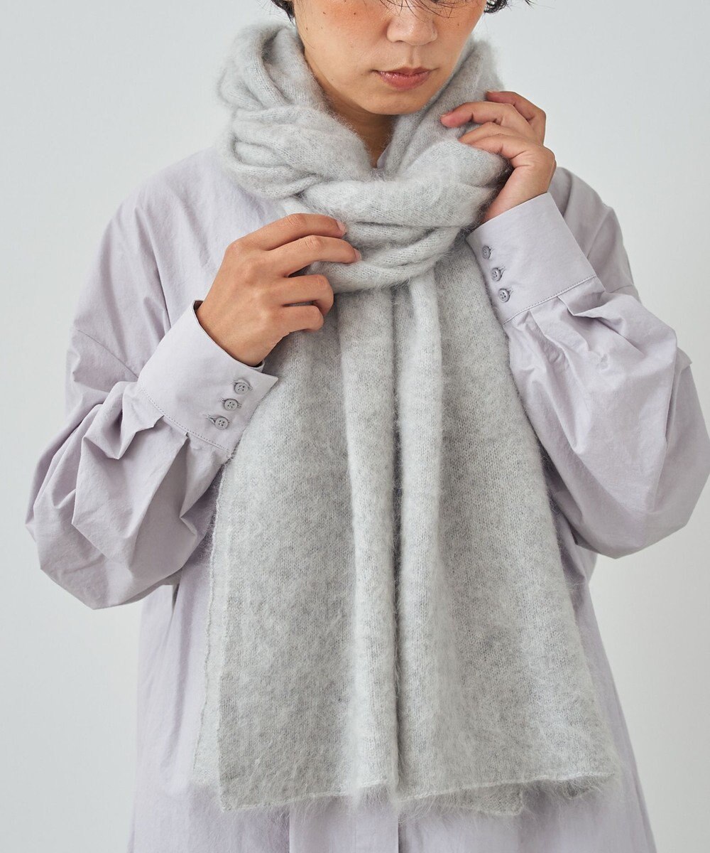 AND WOOL 【ファー加工】カシミヤ100％のストール 