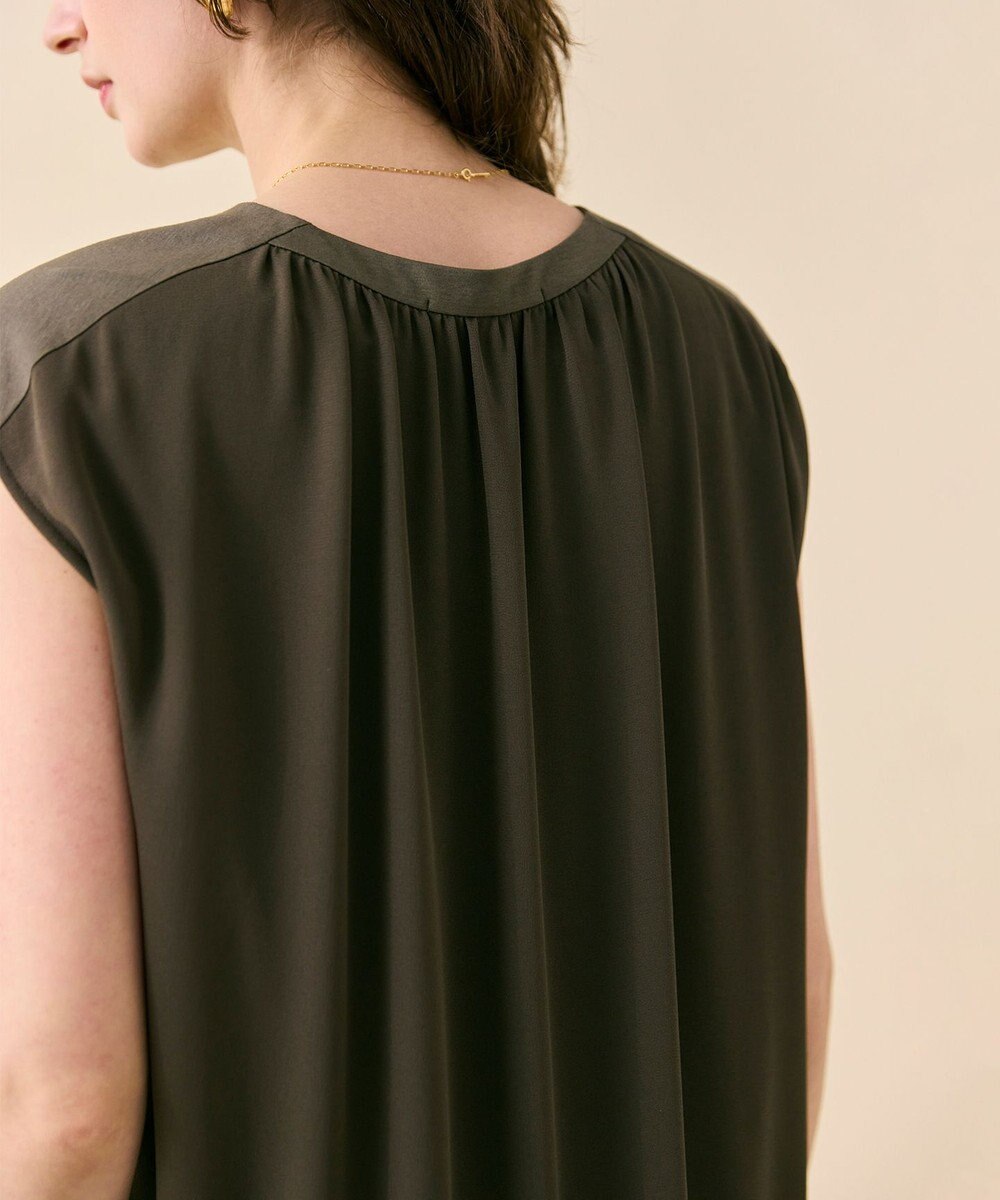 BEIGE， 【WEB限定・洗える】MELISSA / バックシフォンスキッパーロングワンピース 