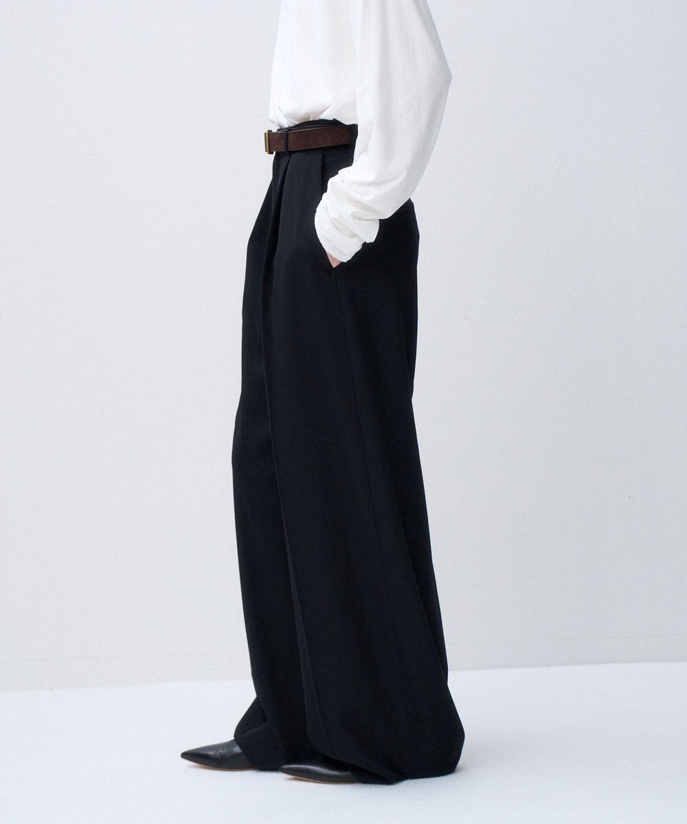 ATON WOOL GABARDINE | ワイドパンツ 