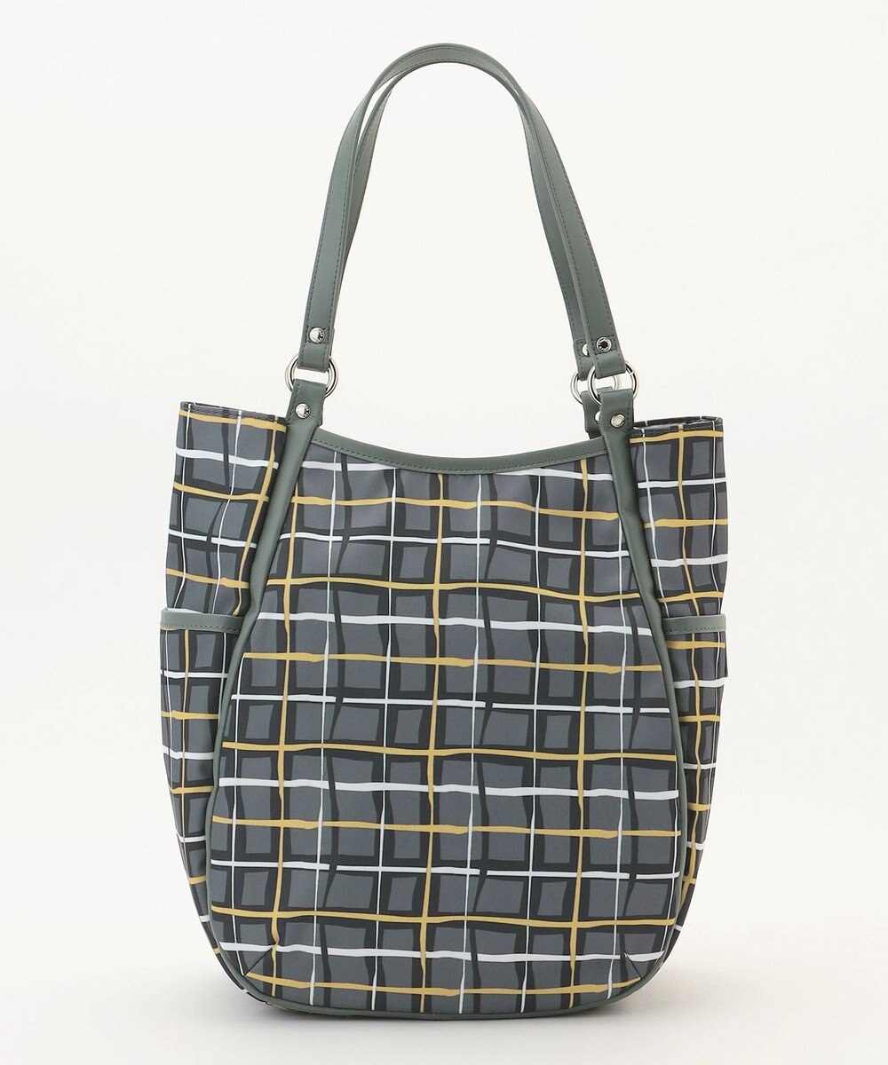 Y'SACCS ドローイングチェックトートバッグ 