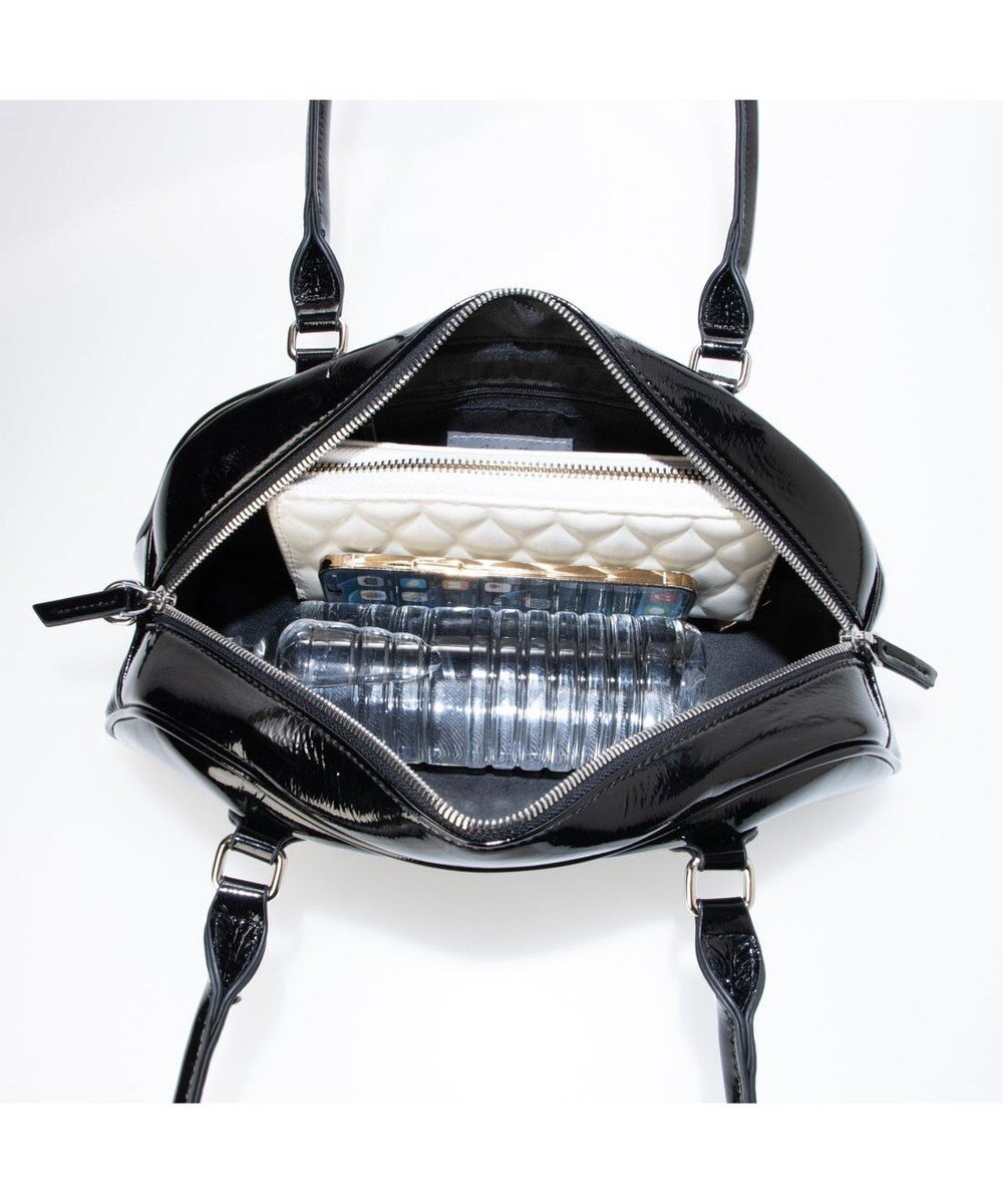 UNBILLION カシュカシュ cachecache / 横長エナメルボストン 