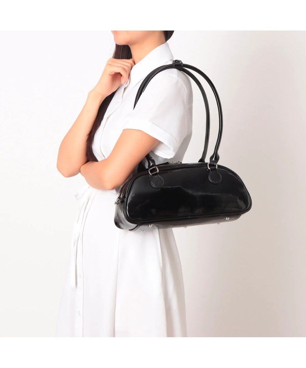 UNBILLION カシュカシュ cachecache / 横長エナメルボストン 