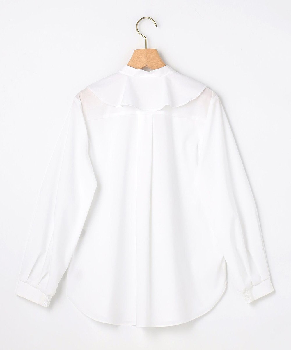 組曲 【KUMIKYOKU NAVY】コットンタッチシャーティングラッフルフレア ブラウス 