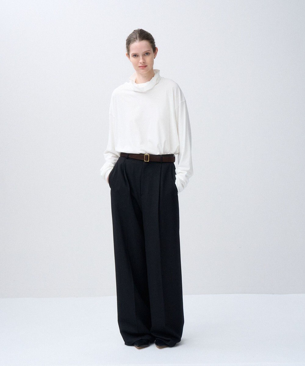 ATON WOOL GABARDINE | ワイドパンツ 