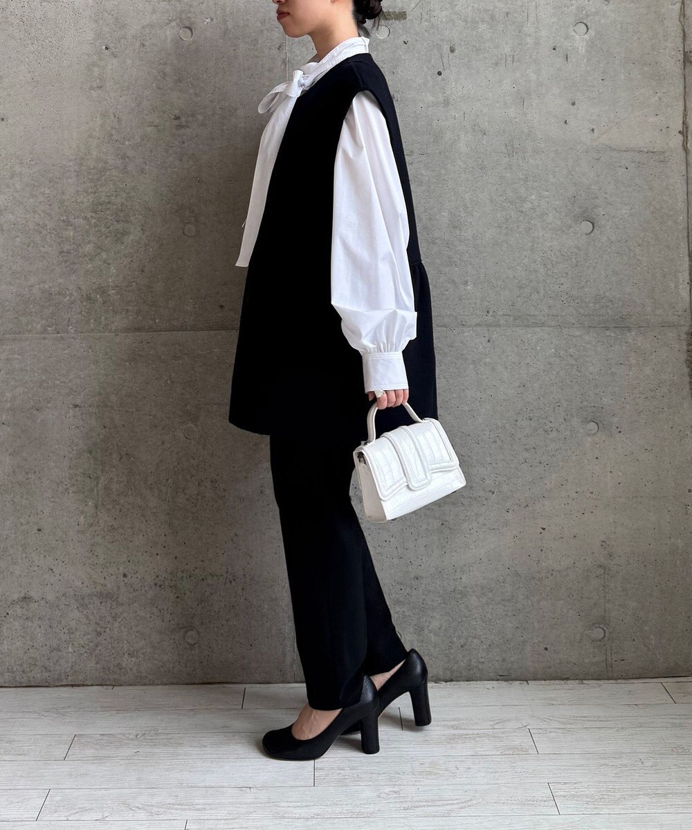 #Newans バックペプラムダブルフェイスジレ 