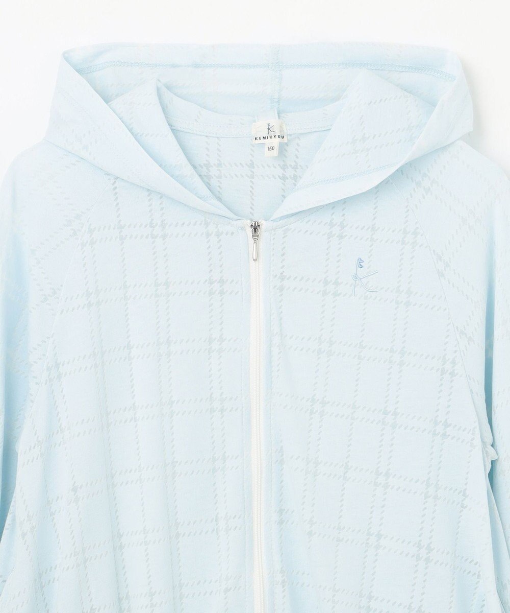 組曲 KIDS 【150-160㎝】【UVケア】オパールチェック パーカー 