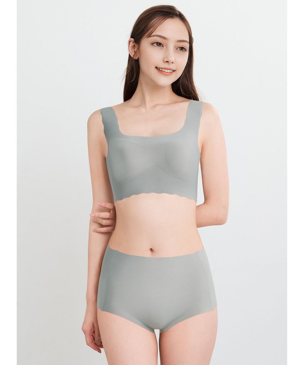 WACOAL 【GOCOCi ゴコチ】 ノンワイヤーブラ ハーフトップ まるでつけていないような着ごこち ムレにくい フラット仕上げ ホックなし CGG510 /ワコール 