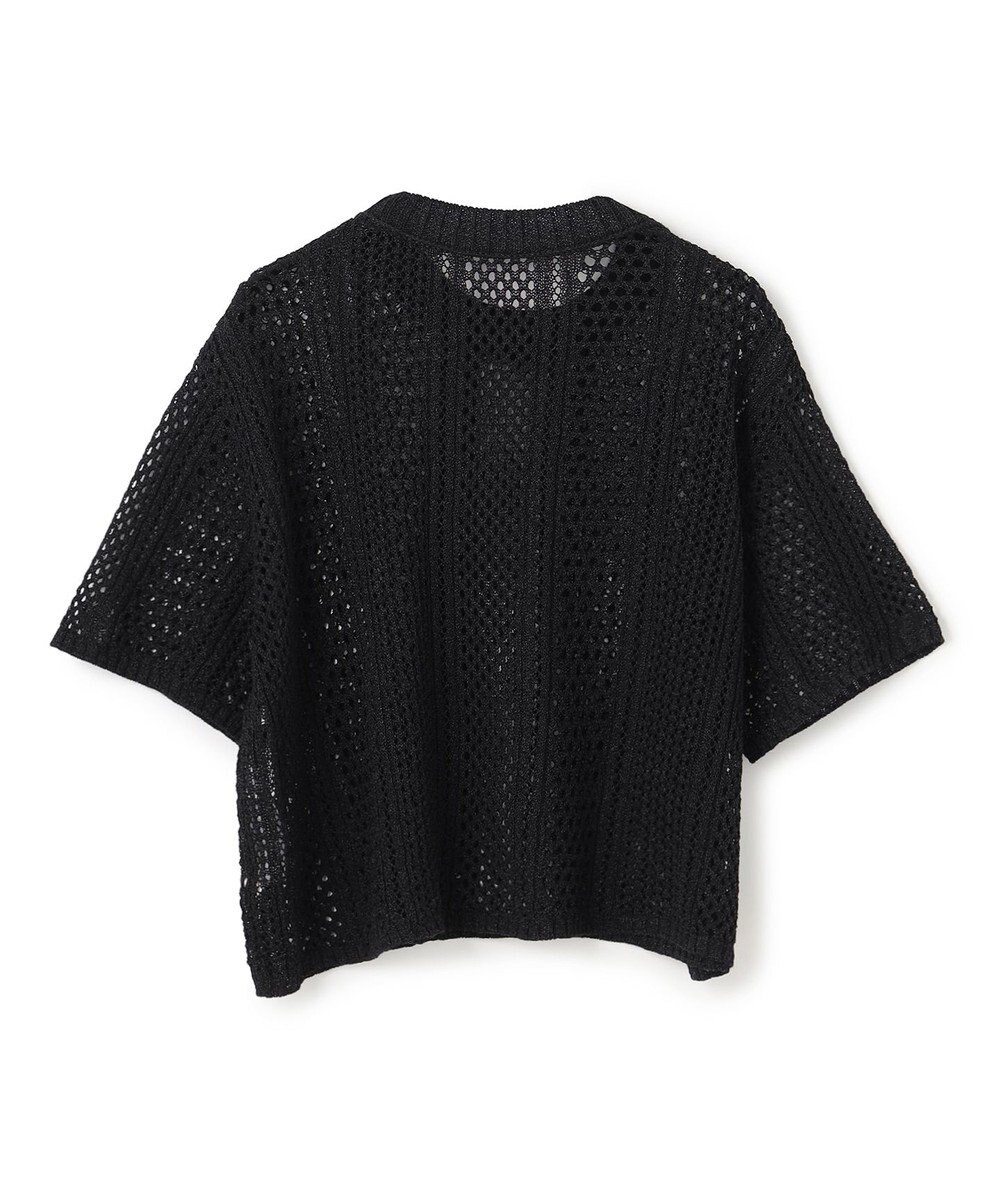 BEIGE， ATACAM / パターンメッシュ ハーフニット 