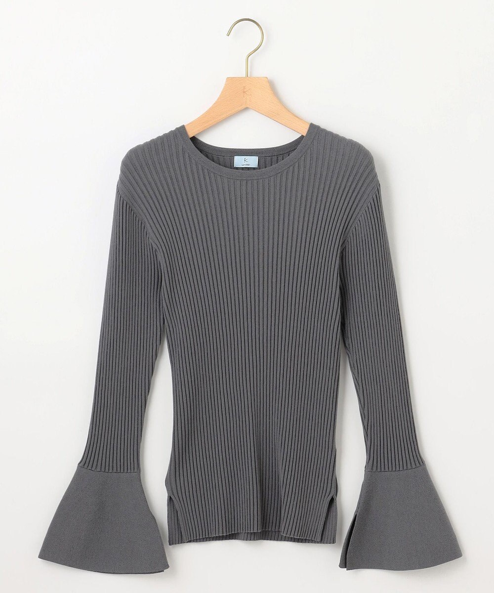 組曲 【WEB限定】ELENAフレアスリーブ リブニット 