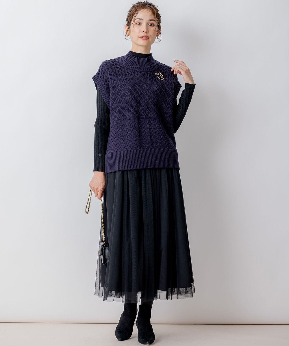 組曲 S 【WEB限定】バルキーニット ベスト 