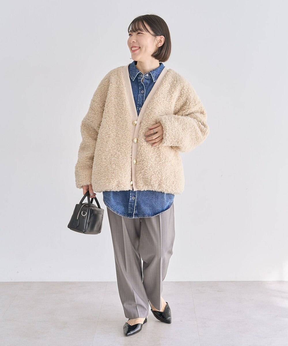 Green Parks あったか裏起毛きれいシルエットパンツ 