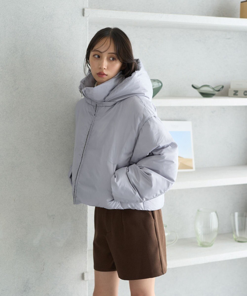 earth music&ecology 2wayパファー ショートブルゾン 