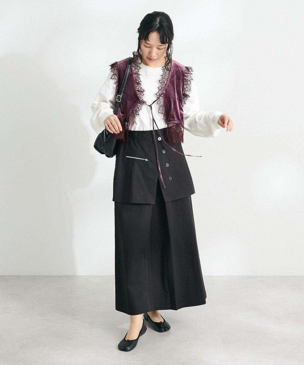 CRAFT STANDARD BOUTIQUE オーバーラップスカート 